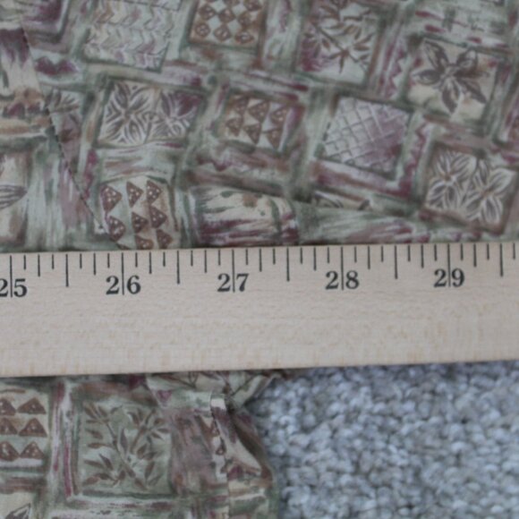 Tori Richard Shirt Adult 2XL XXL Beige Cotton Lawn Short Sleeve Button Up - Picture 10 of 11